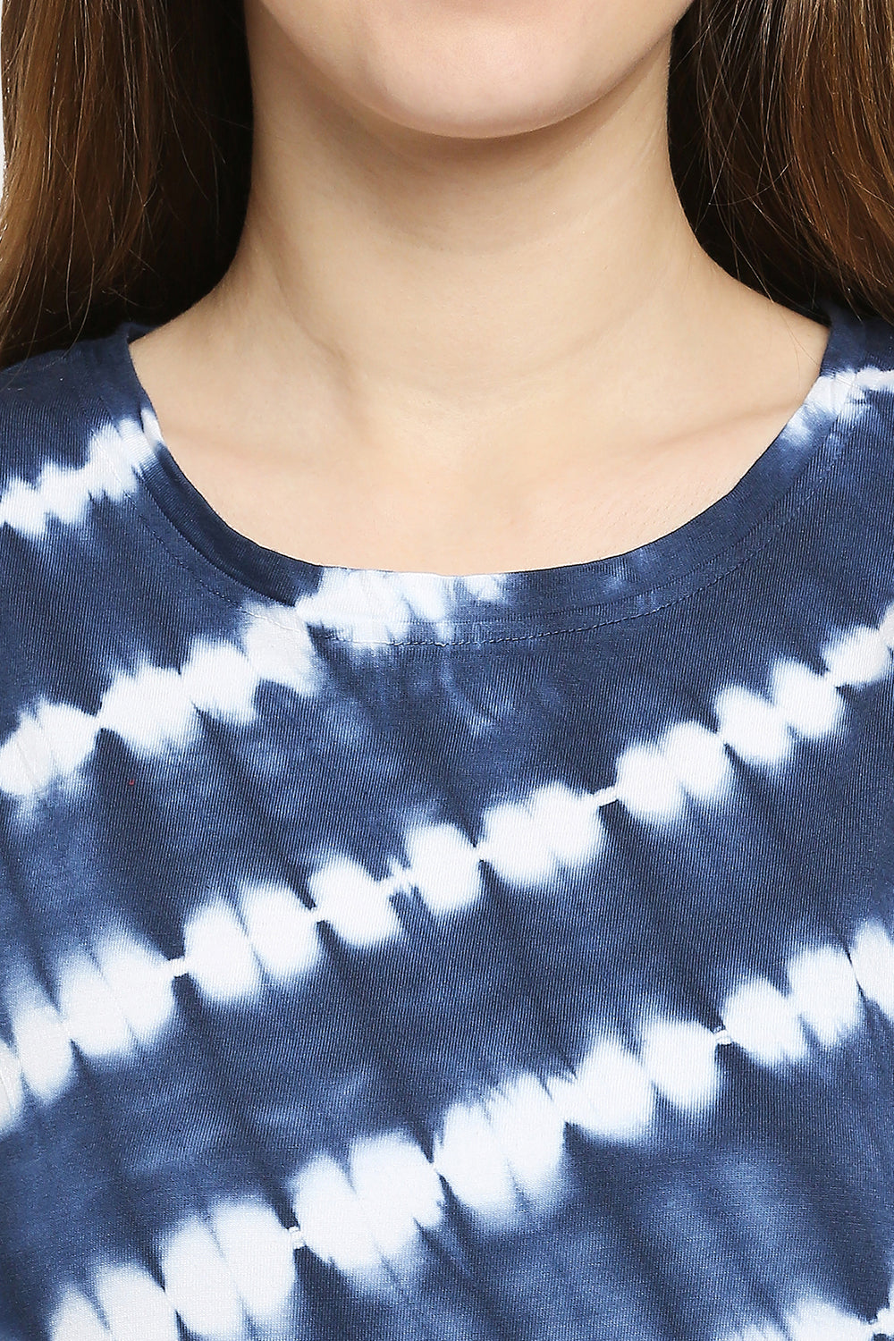 Autumn Hues Blue Tie and Dye Dyed Sheath Mini Dress