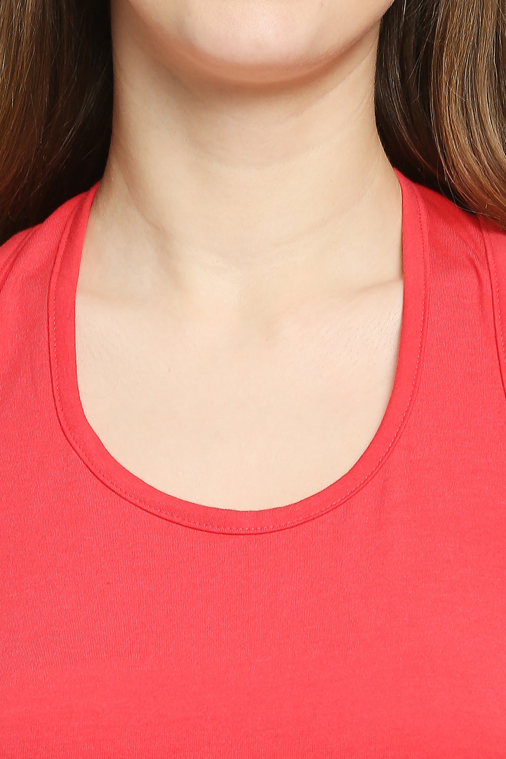 Autumn Hues Fuchsia Pink Cotton Lycra Tank Top