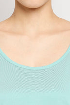 Autumn Hues Blue A-Line Slant Hemline Dress