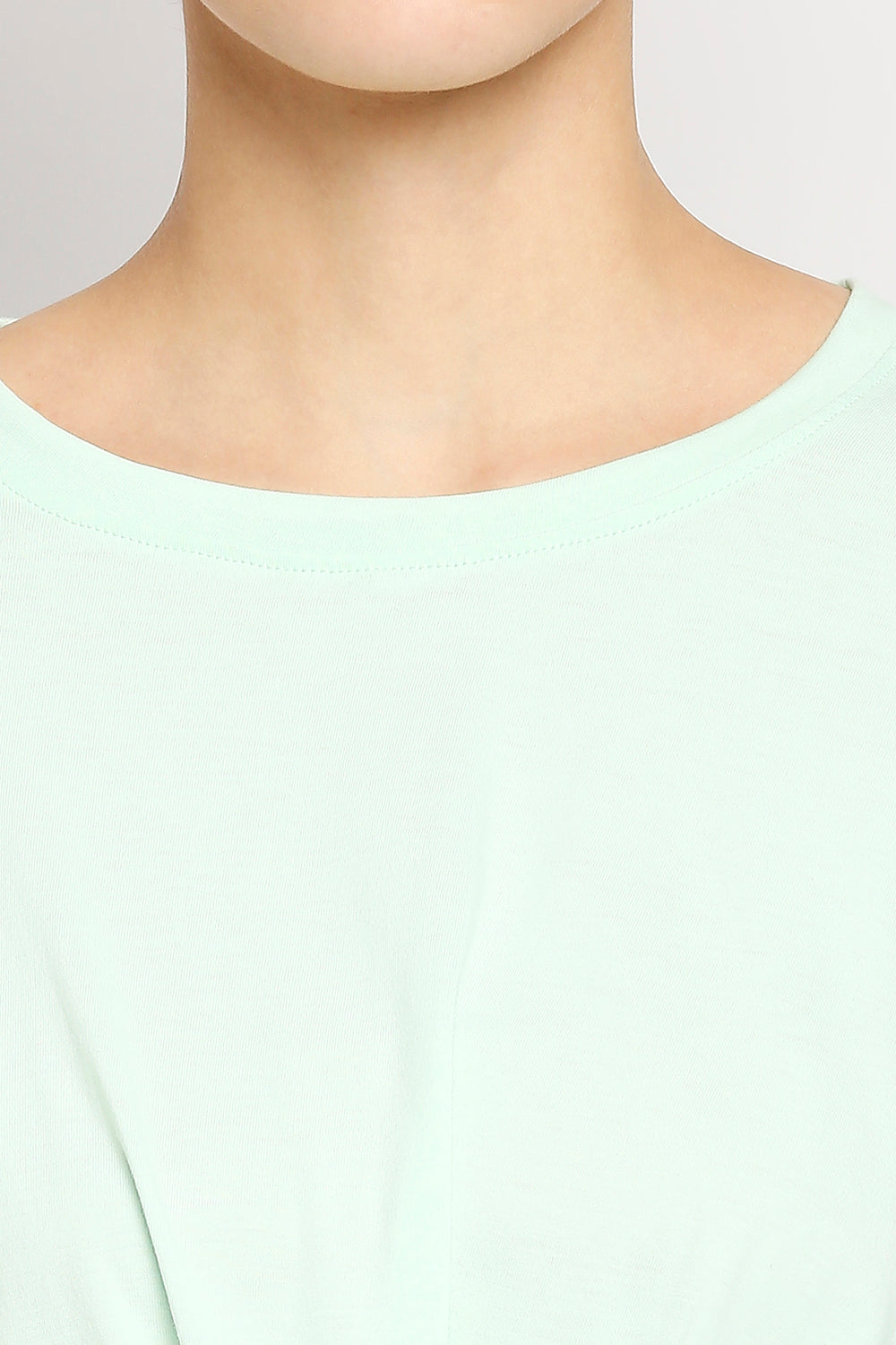 Autumn Hues Women Cotton Green T-shirt