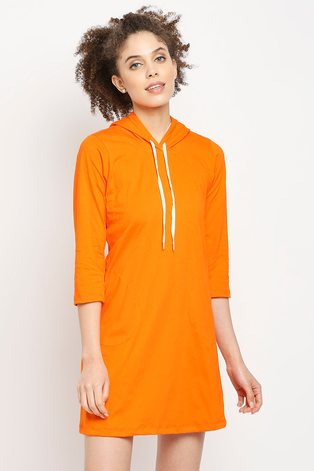 Autumn Hues Orange A-Line Dress hoodie dress