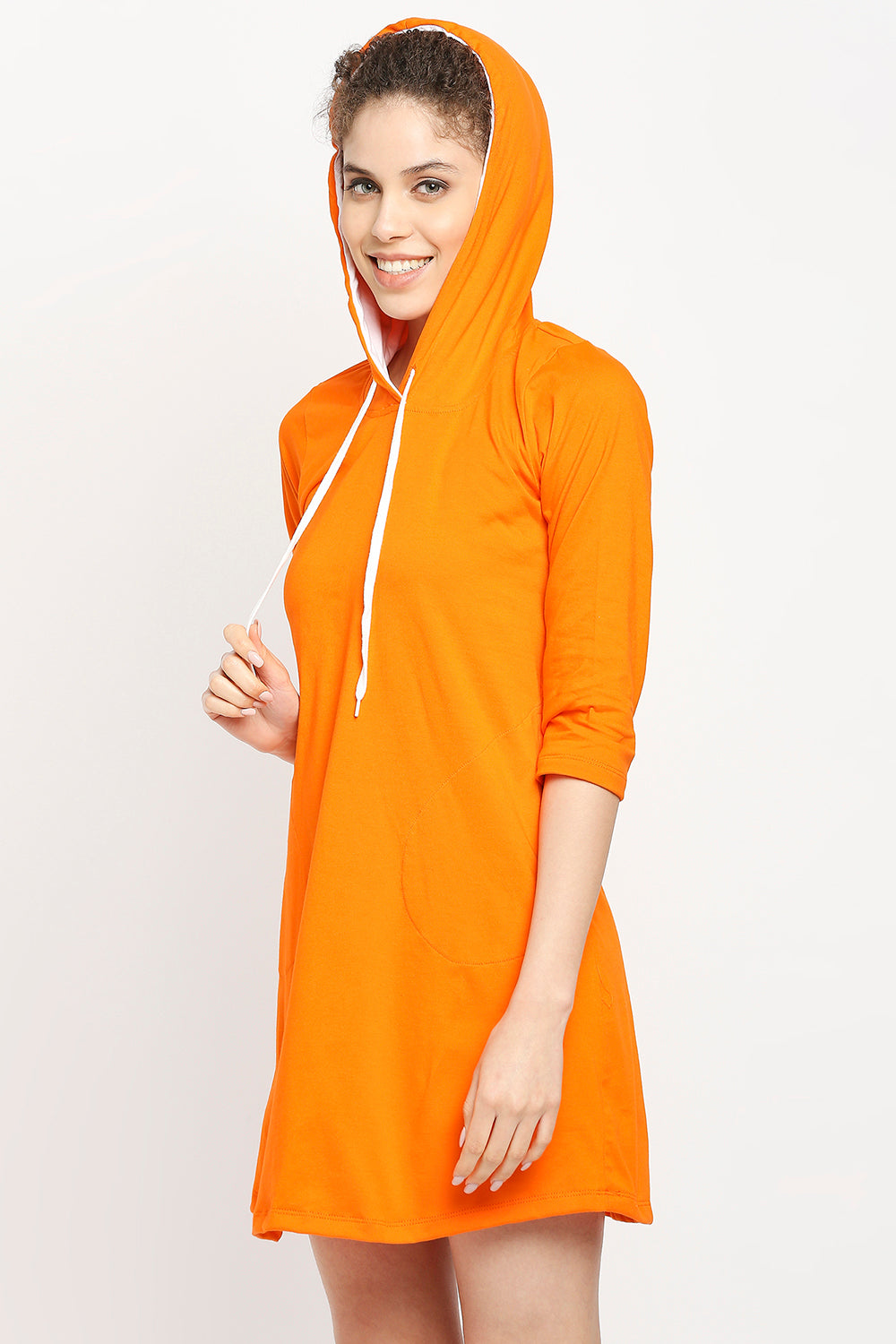 Autumn Hues Orange A-Line Dress hoodie dress
