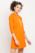 Autumn Hues Orange A-Line Dress hoodie dress