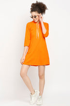Autumn Hues Orange A-Line Dress hoodie dress