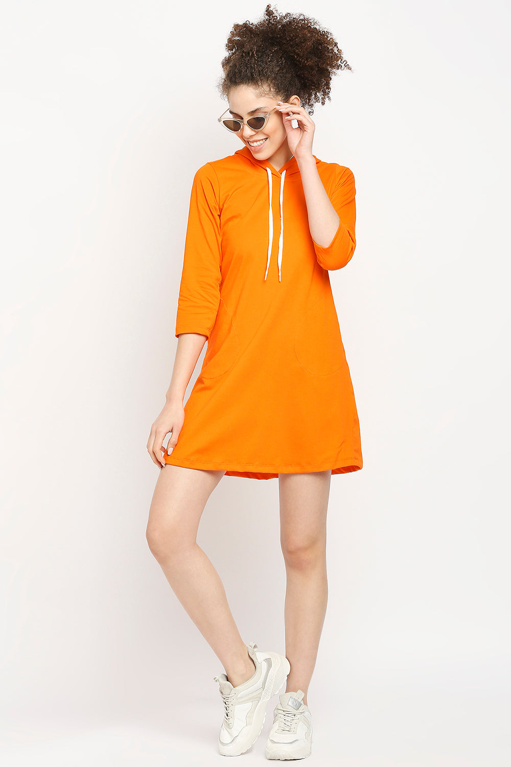 Autumn Hues Orange A-Line Dress hoodie dress