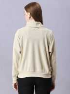 Autumn Hues Women Cotton Full Sleeve Turtle Neck Top with Down Shoulder