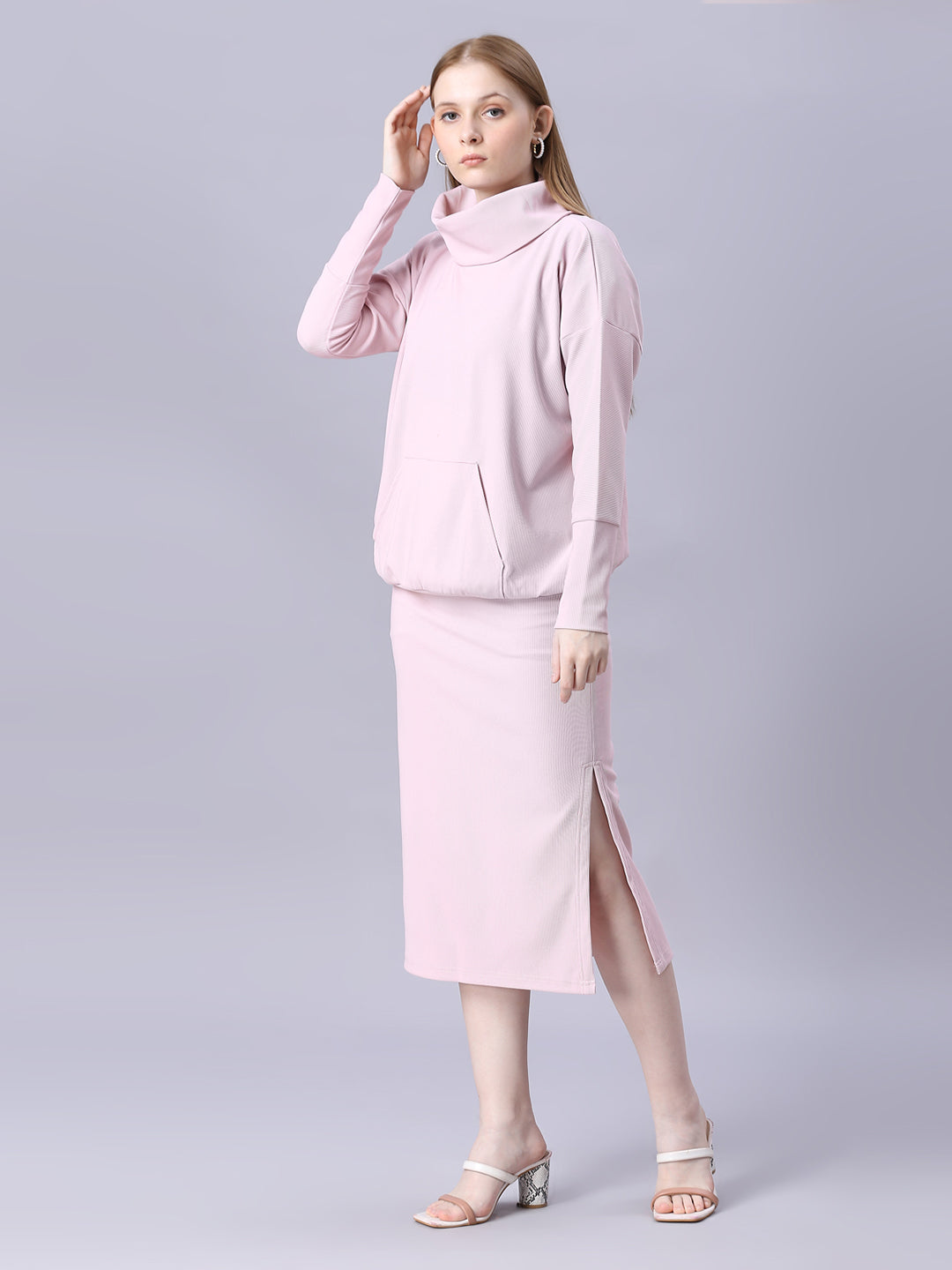 Autumn Hues Women Baby Pink Cord-Set