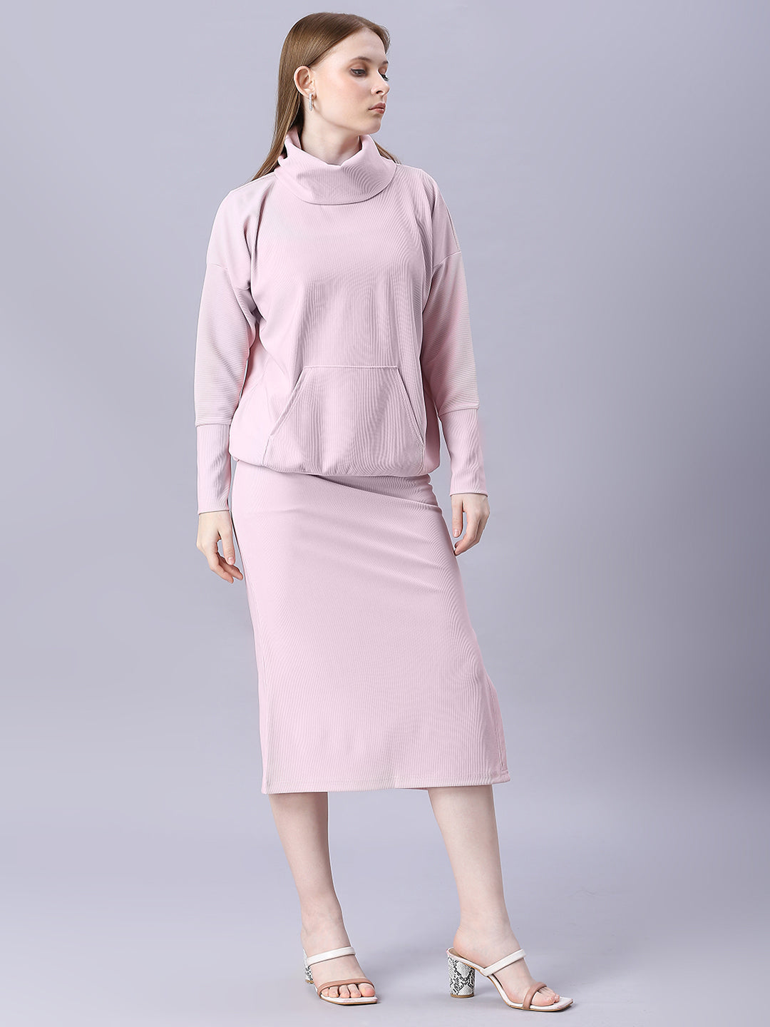 Autumn Hues Women Baby Pink Cord-Set