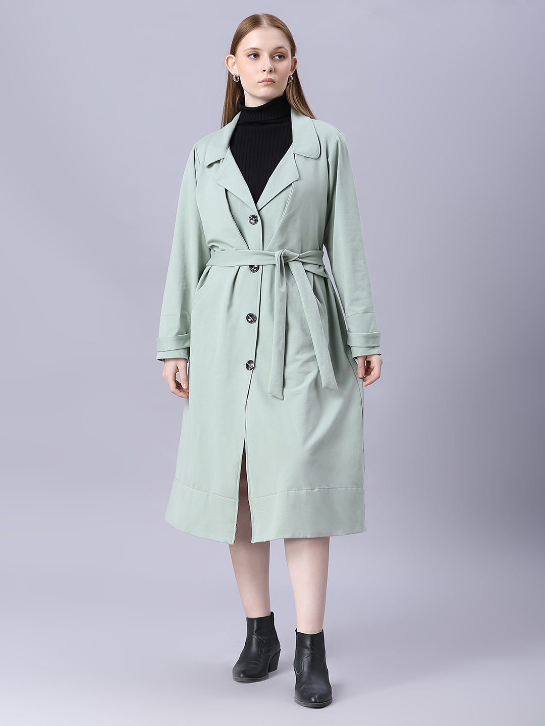 Autumn Hues Pista full sleeves Trenchcoat