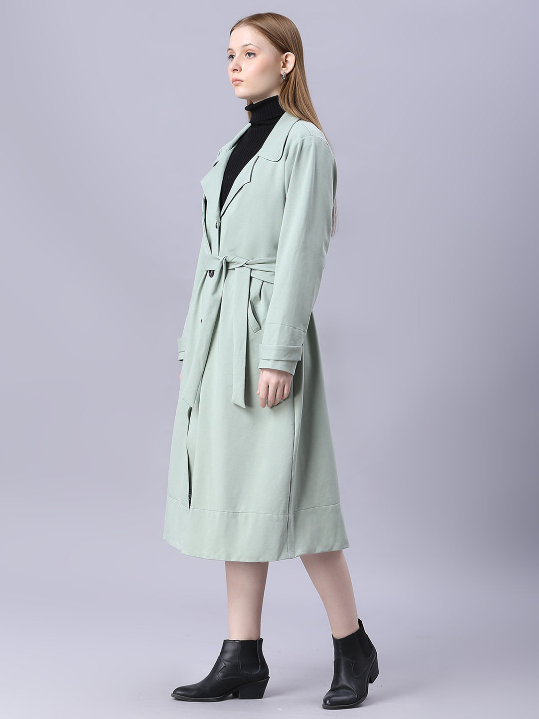 Autumn Hues Pista full sleeves Trenchcoat