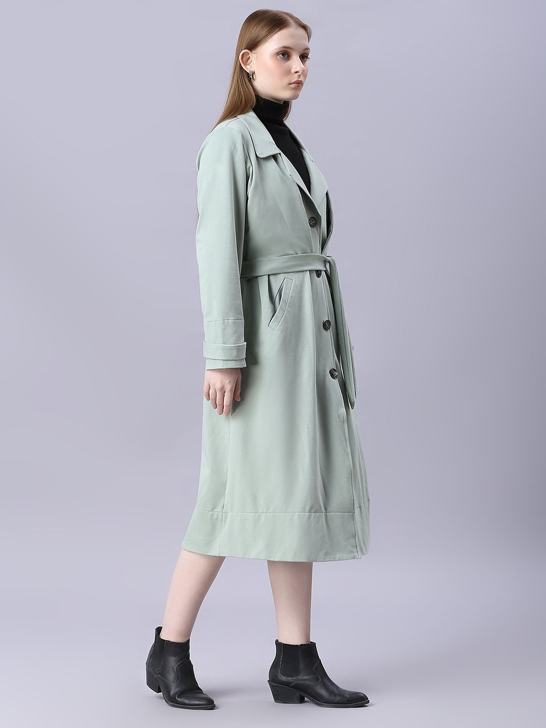 Autumn Hues Pista full sleeves Trenchcoat