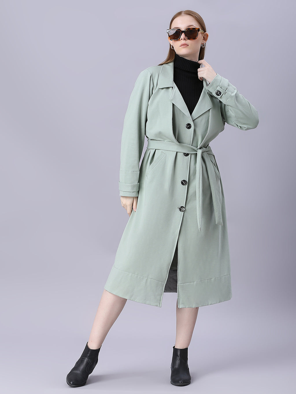 Autumn Hues Pista full sleeves Trenchcoat