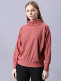 Autumn Hues Mauve oversized Top with turtle Neck