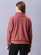 Autumn Hues Mauve oversized Top with turtle Neck