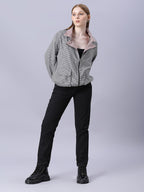 Autumn Hues Black and Pink Checks Reversable Jacket