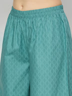 Cotton jacquard coord kurta and pants.