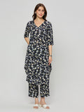 Georgette kurta and pants coord set