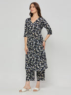 Georgette kurta and pants coord set