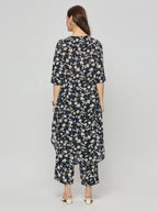 Georgette kurta and pants coord set