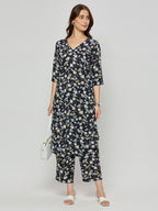 Georgette kurta and pants coord set