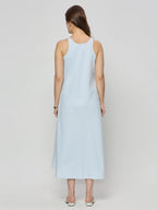 Cotton bias cut sleeveless dress