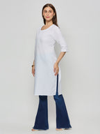 Cotton jacquard kurta