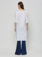 Cotton jacquard kurta
