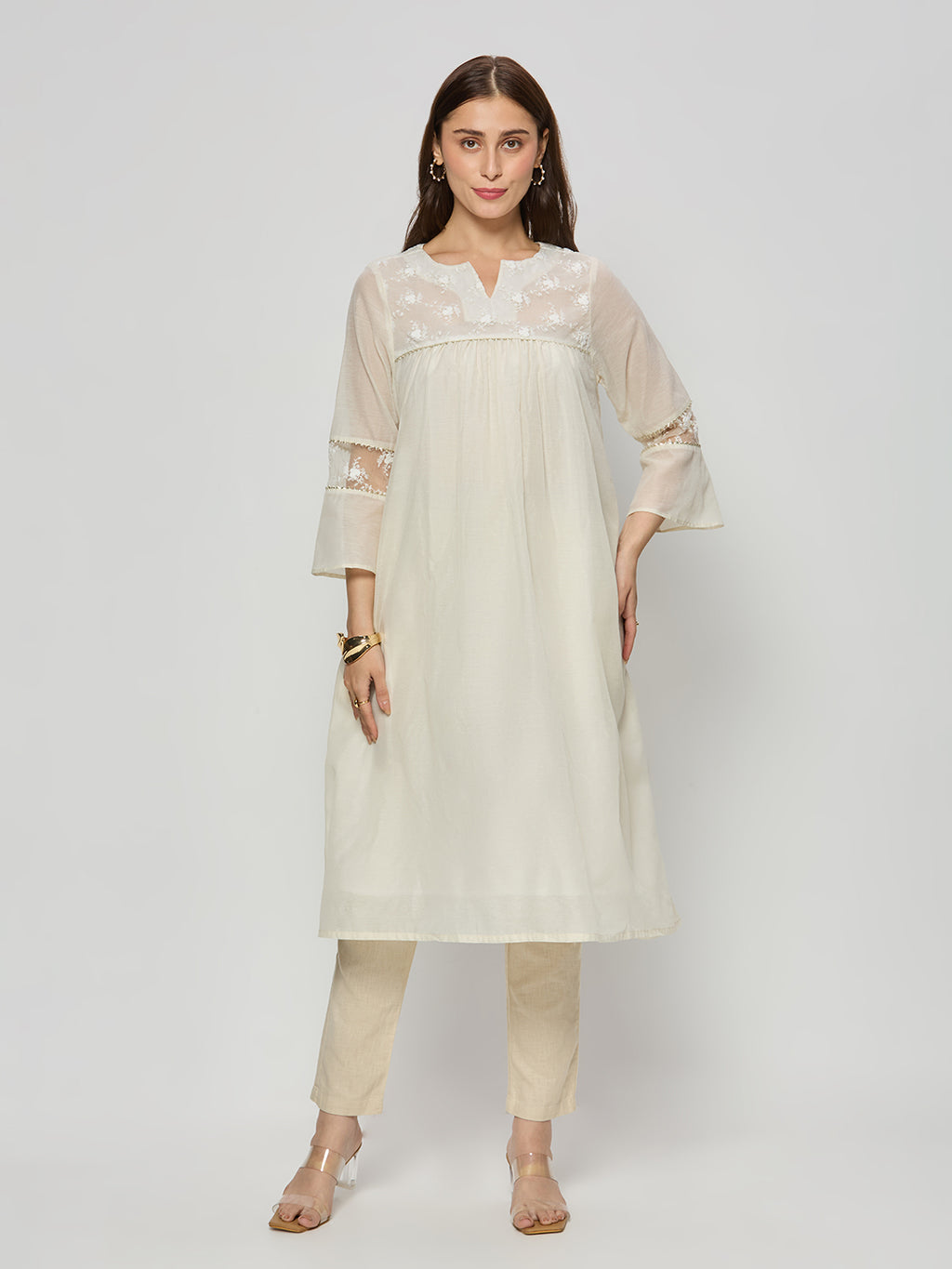 Chanderi kurta with lining
