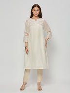 Chanderi kurta with lining