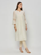 Chanderi kurta with lining