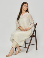 Chanderi kurta with lining