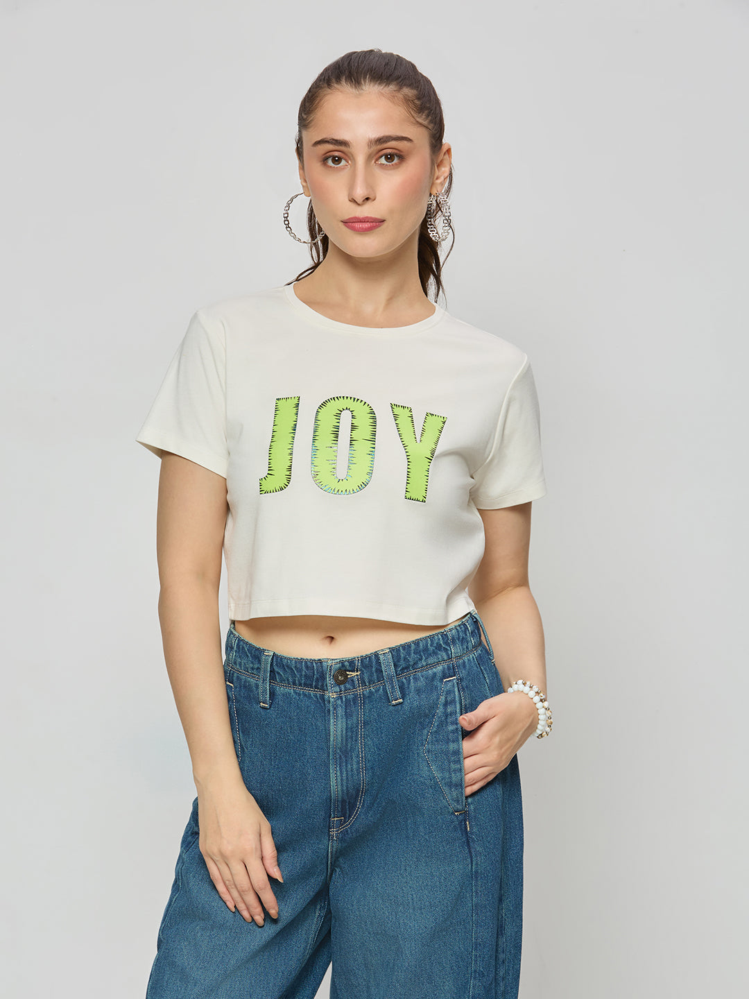 Cotton fitted cop top