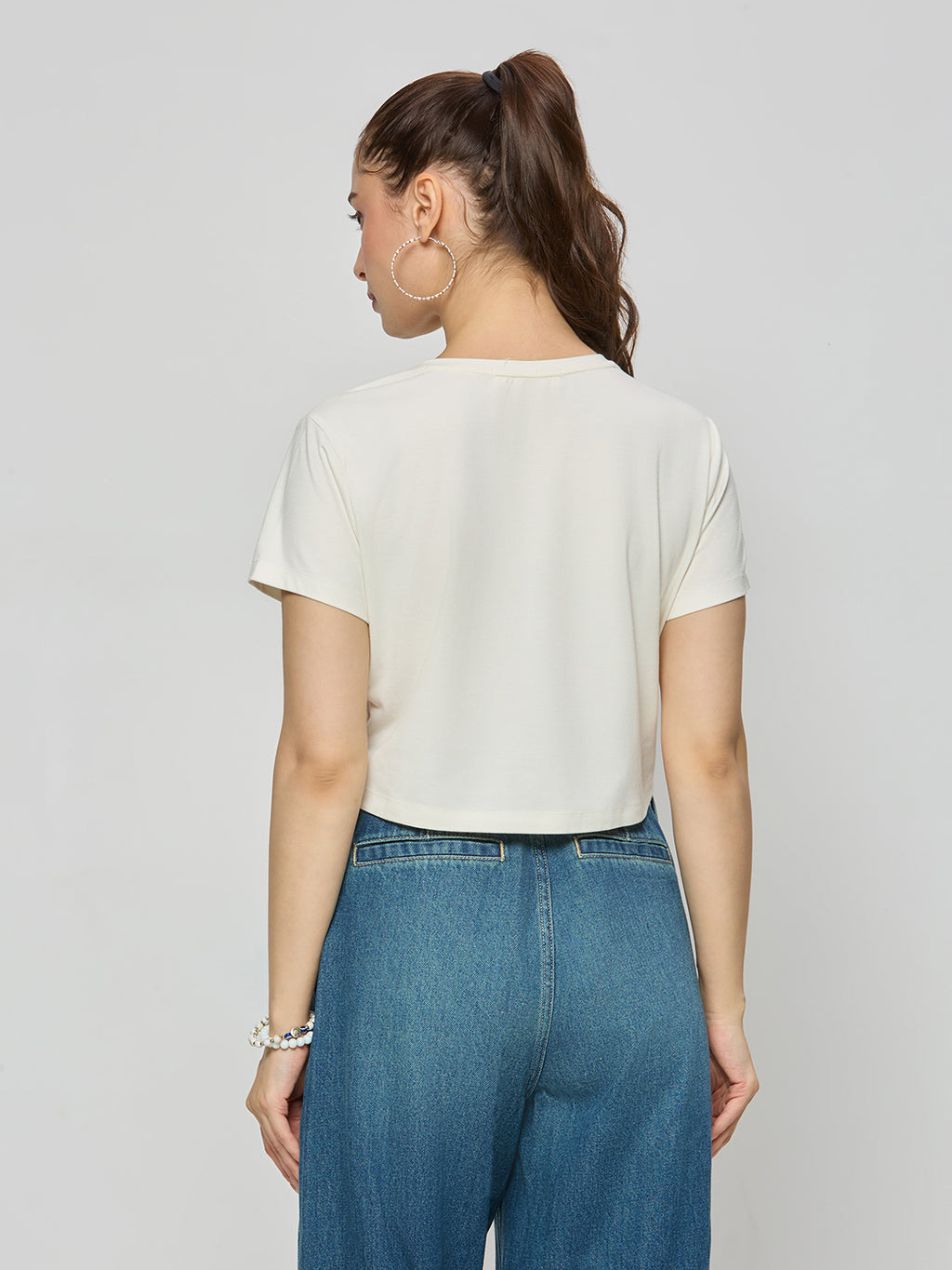 Cotton fitted cop top